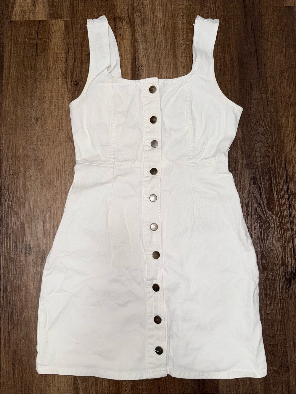 Urban Outfitters White Denim Button-Front Mini Dress Size 4